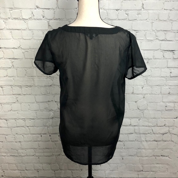 Cosmo&Co Sheer Zipper Blouse - Picture 2 of 5